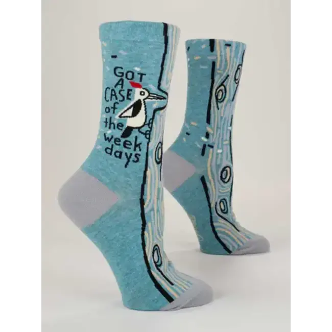 Blue Q Case Of The Weekdays Women's Crew Socks