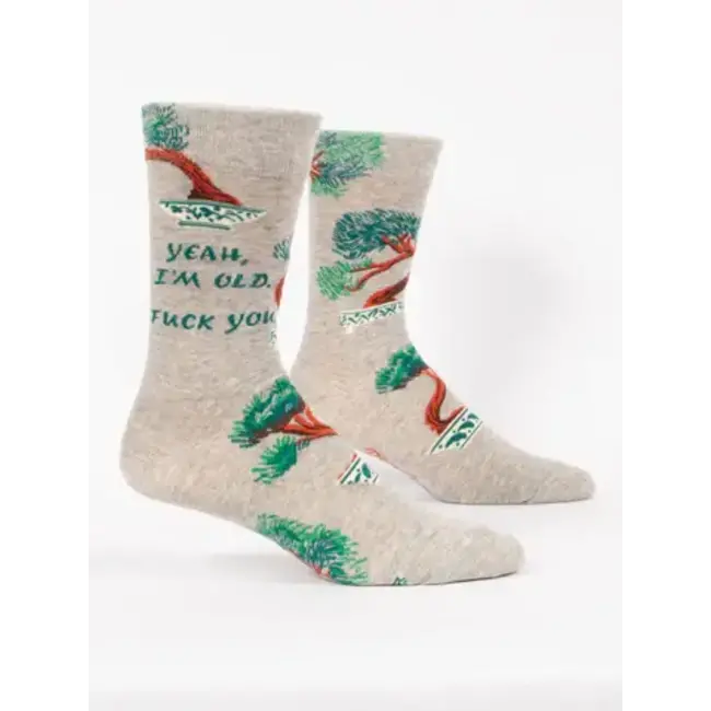 Blue Q Men's Socks-Yeah, I'm Old