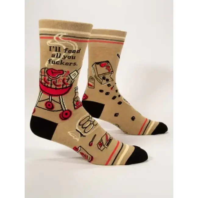 Blue Q Men's Socks - I'll Feed All You Fuckers