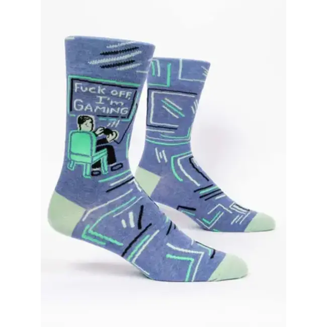 Blue Q Men's Socks-F*ck off I'm Gaming