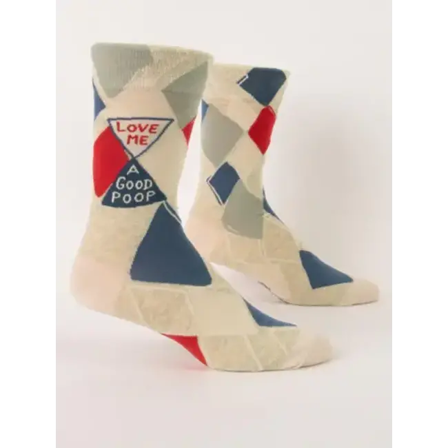 Blue Q Men's Socks-Love Me  A Good Poop