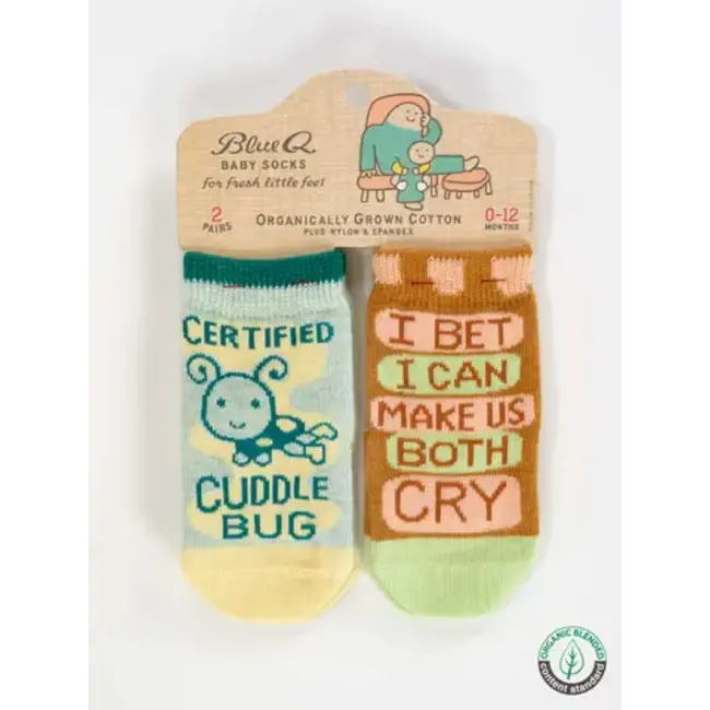 Blue Q Cuddle Bug/Both Cry Baby Socks