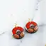 No Man's Land Vintage Art Nouveau Floral Circle Earrings