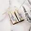 No Man's Land Vintage Art Deco Delphinium Flower Tapered Earrings