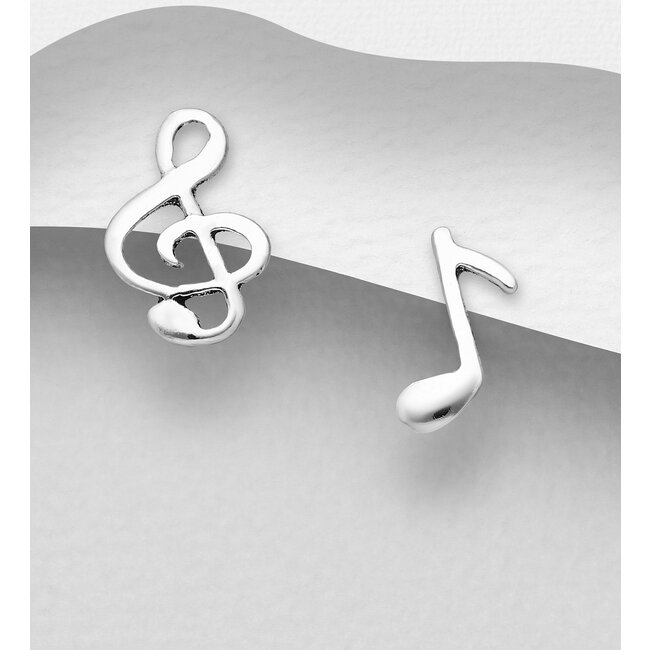 Sterling Studs - Music Notes