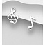 Sterling Studs - Music Notes
