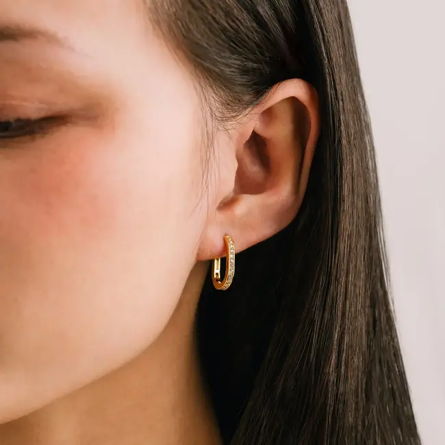 Lover’s Tempo Solana Paperclip Hoop Earrings - Gold