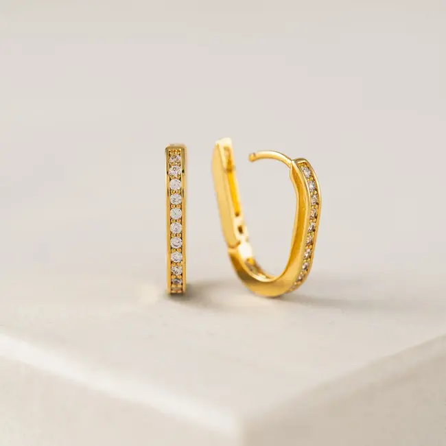 Lover’s Tempo Solana Paperclip Hoop Earrings - Gold