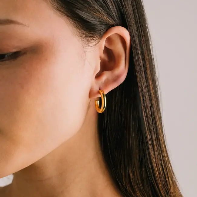 Lover’s Tempo Friday Hoop Earrings - Gold - Waterproof