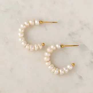 Lover’s Tempo Isola Pearl Earrings - Gold - Waterproof