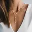 Lover’s Tempo Dot Lariat Pearl Necklace