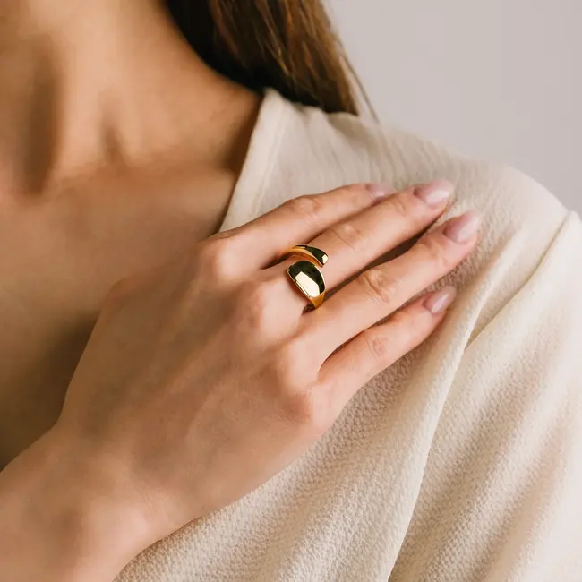 Lover’s Tempo Lila Adjustable Ring - Gold - Waterproof