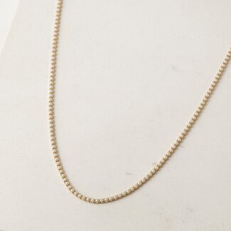 Lover’s Tempo Tennis Necklace Pearl - Gold
