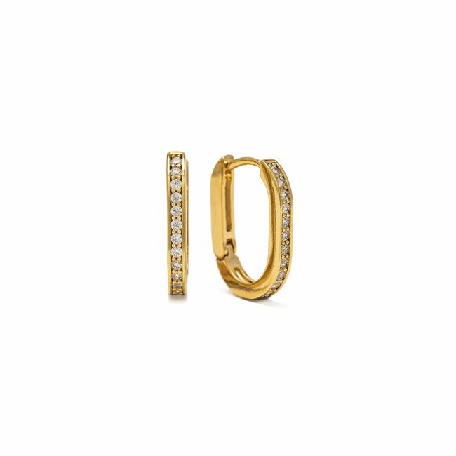 Lover’s Tempo Solana Paperclip Hoop Earrings - Gold