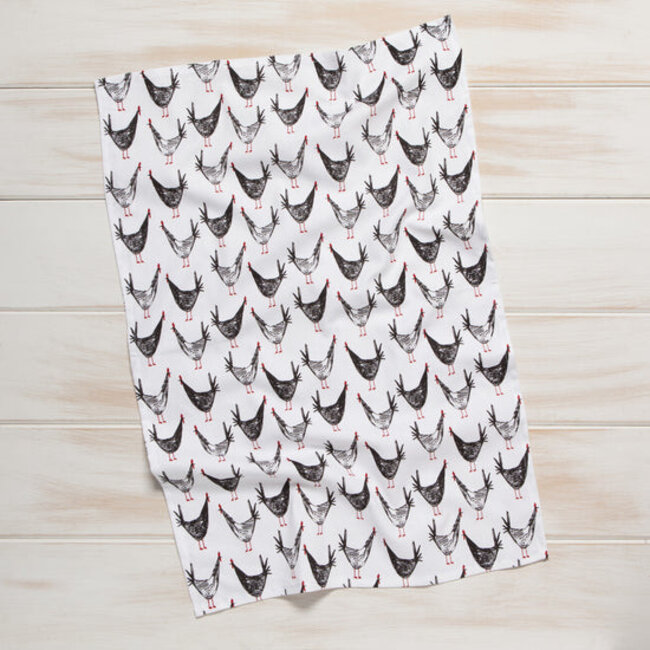 Chicken Scratch Cotton Dishtowel