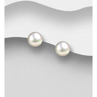 Sterling Sterling Pearl Stud Earrings (more colours)
