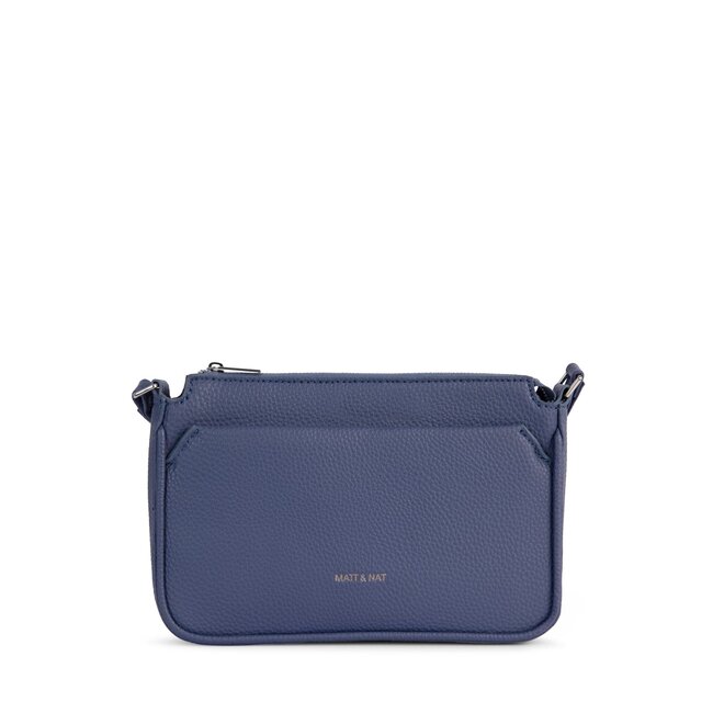Matt & Nat Ivy Grain Crossbody in Blueberry