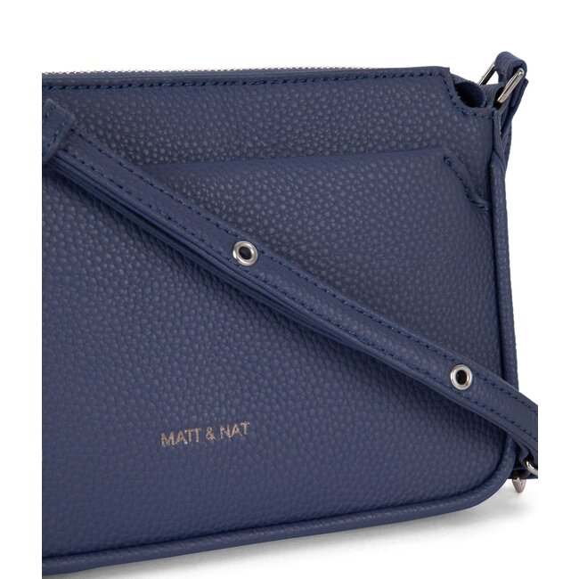 Matt & Nat Ivy Grain Crossbody in Blueberry
