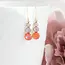 A Pocket of Posies Vintage Glass Earrings - Three Jewel - Orange and Lavender