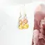 A Pocket of Posies Vintage Glass Earrings - Three Jewel - Light Peach and Yellow