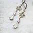 A Pocket of Posies Long Filigree Crystal Glass Earrings - Vintage