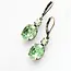 A Pocket of Posies Green Drop Earrings - Vintage Glass - Peridot Ovals