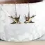 A Pocket of Posies Flying Bird Earrings - Antiqued Gold Brass