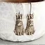 A Pocket of Posies Bunny Rabbit Earrings - Antiqued Brass