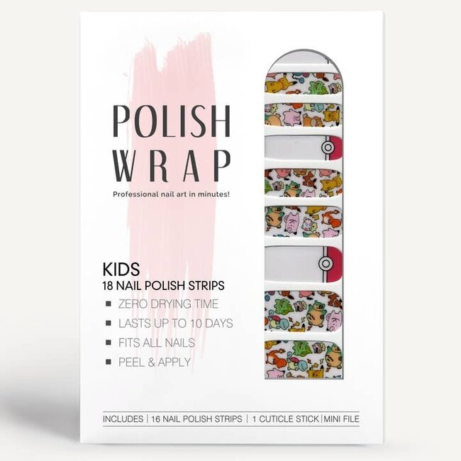 Polish Wrap Kids Nail Polish Strips - Gotta Catch em All