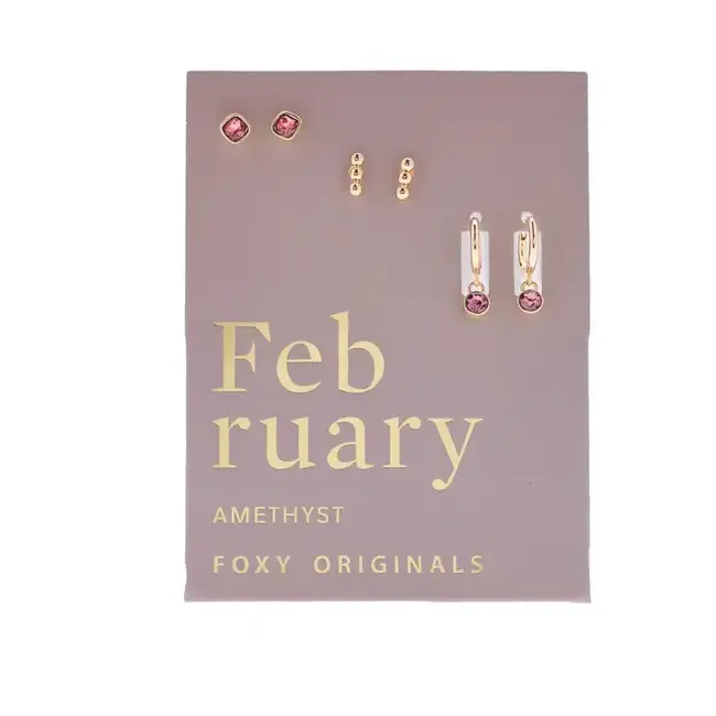Foxy Originals Birthstone Earrings (more colours)