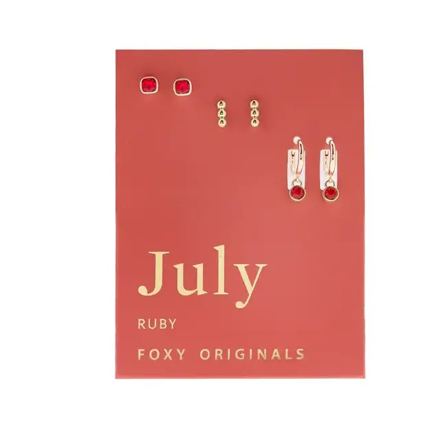 Foxy Originals Birthstone Earrings (more colours)