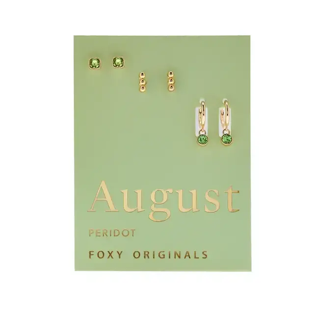 Foxy Originals Birthstone Earrings (more colours)