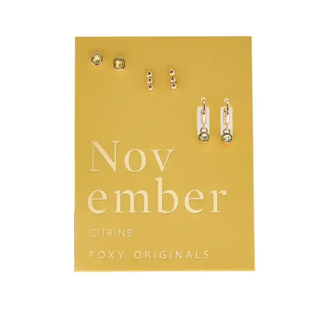 Foxy Originals Birthstone Earrings (more colours)