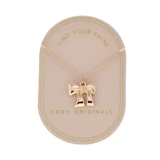 Foxy Originals Bow Necklace Yellow Gold
