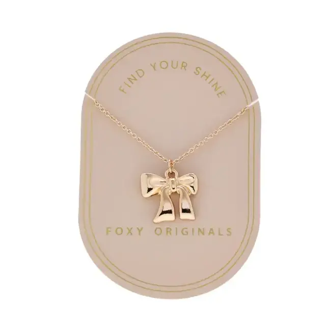 Foxy Originals Bow Necklace Yellow Gold