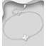 Sterling Sterling & Shell Clover Bracelet - 6.5"-7'5"