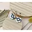 Rosa Pietsch Anna Retro Flower Hoop Earrings: Metallic
