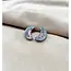Rosa Pietsch Aurora Mini Moon Stud Earrings - Galaxy Blue & Purple