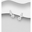 Sterling Sterling & Cubic Zirconia Flower Studs