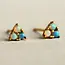 Silk Purse, Sow's Ear Turquoise Trio Opal Stud Earrings