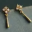 Silk Purse, Sow's Ear Edwardian Gold Drop Stud Earrings