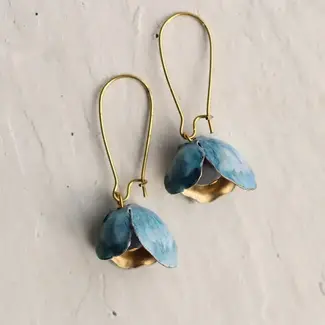 Silk Purse, Sow's Ear Bluebell Earrings