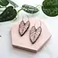 MicaPeet Pink Caladium Hoop Earrings