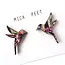MicaPeet Hummingbird Stud Earrings in Multi Colour