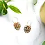 MicaPeet Monstera Hoop Earrings in Gold