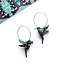 MicaPeet Hummingbird Hoop Earrings in Blue
