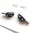 MicaPeet Bird Stud Earrings in Blue