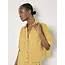 Apricot Open Collar Safari Cropped Slub Shirt