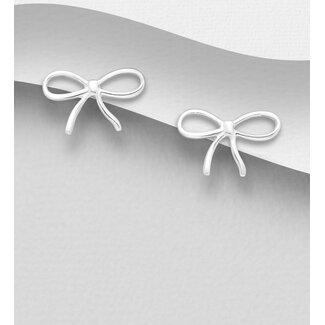 Sterling Sterling Silver Bow Studs