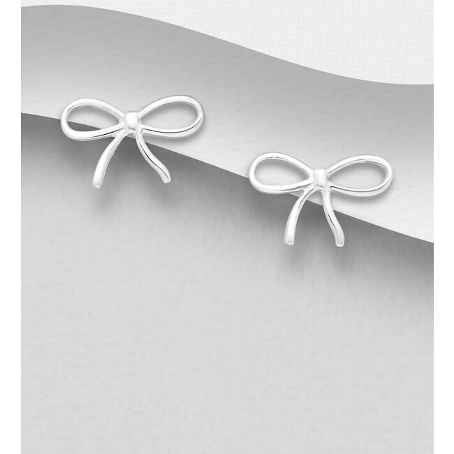 Sterling Sterling Silver Bow Studs